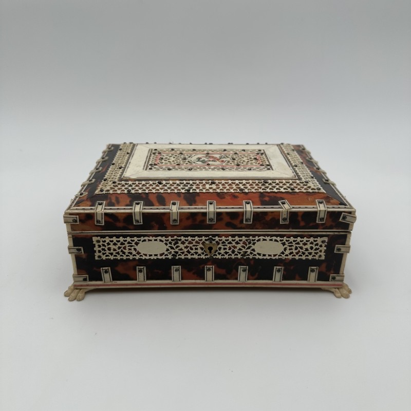Coffret Anglo-Indien Écaille et Os | Vizagapatam XIXe