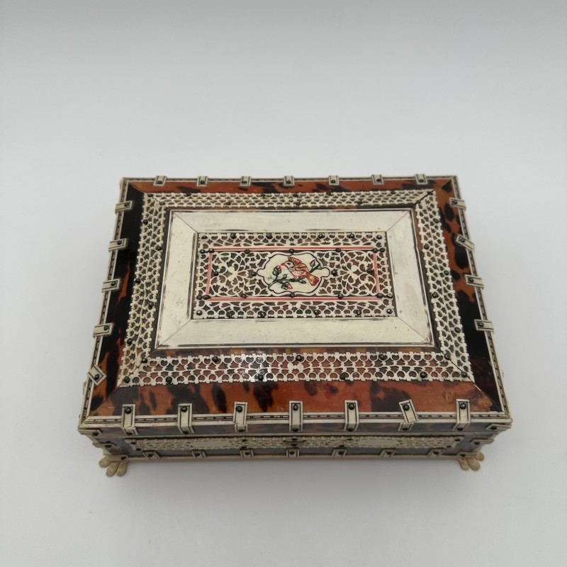 Anglo-Indian Tortoiseshell & Bone Box | Vizagapatam 19th C.