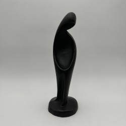Vierge Céramique Noire Années 60 | Style Georges Jouve