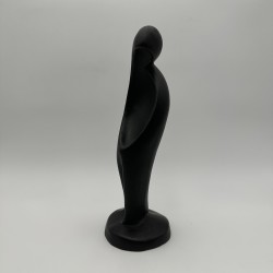 1960s Black Ceramic Madonna Sculpture | Georges Jouve Style