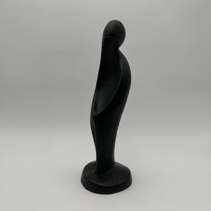1960s Black Ceramic Madonna Sculpture | Georges Jouve Style