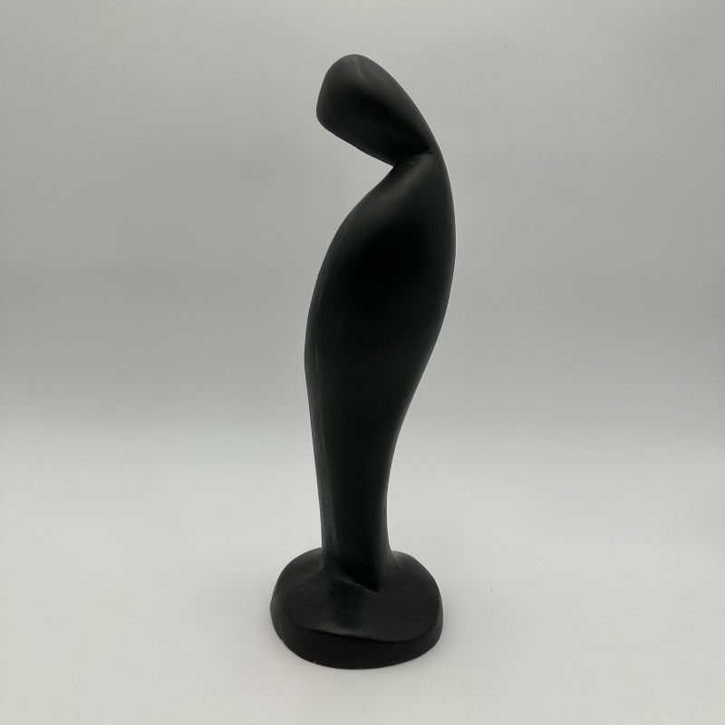 1960s Black Ceramic Madonna Sculpture | Georges Jouve Style