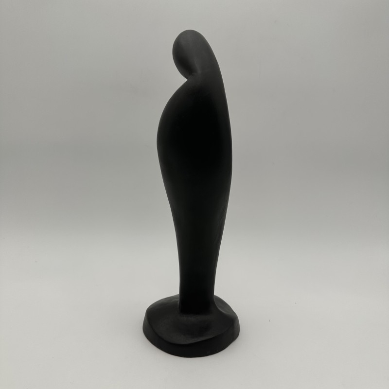 1960s Black Ceramic Madonna Sculpture | Georges Jouve Style