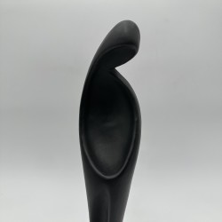 1960s Black Ceramic Madonna Sculpture | Georges Jouve Style