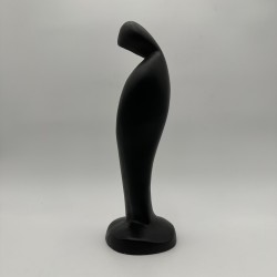 1960s Black Ceramic Madonna Sculpture | Georges Jouve Style