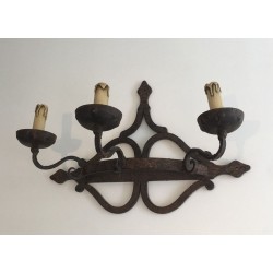 Large Wrought Iron Wall Sconce