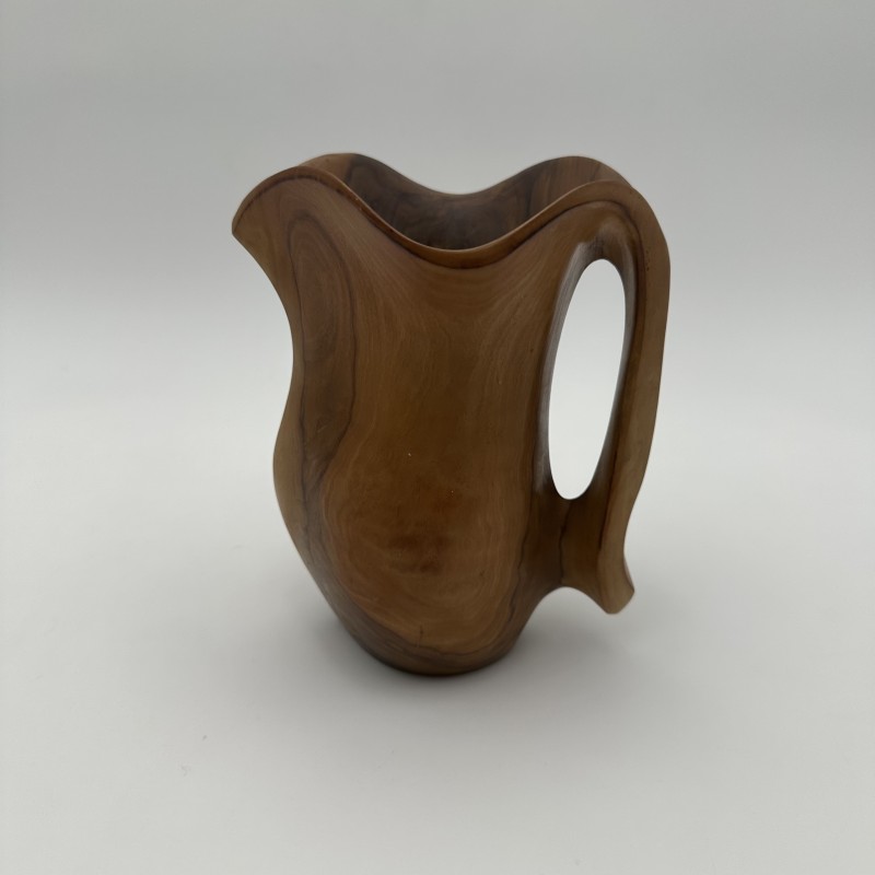 Walnut Pitcher Alexandre Noll Style | 1950s Wood Sculpture