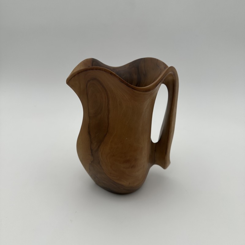 Walnut Pitcher Alexandre Noll Style | 1950s Wood Sculpture