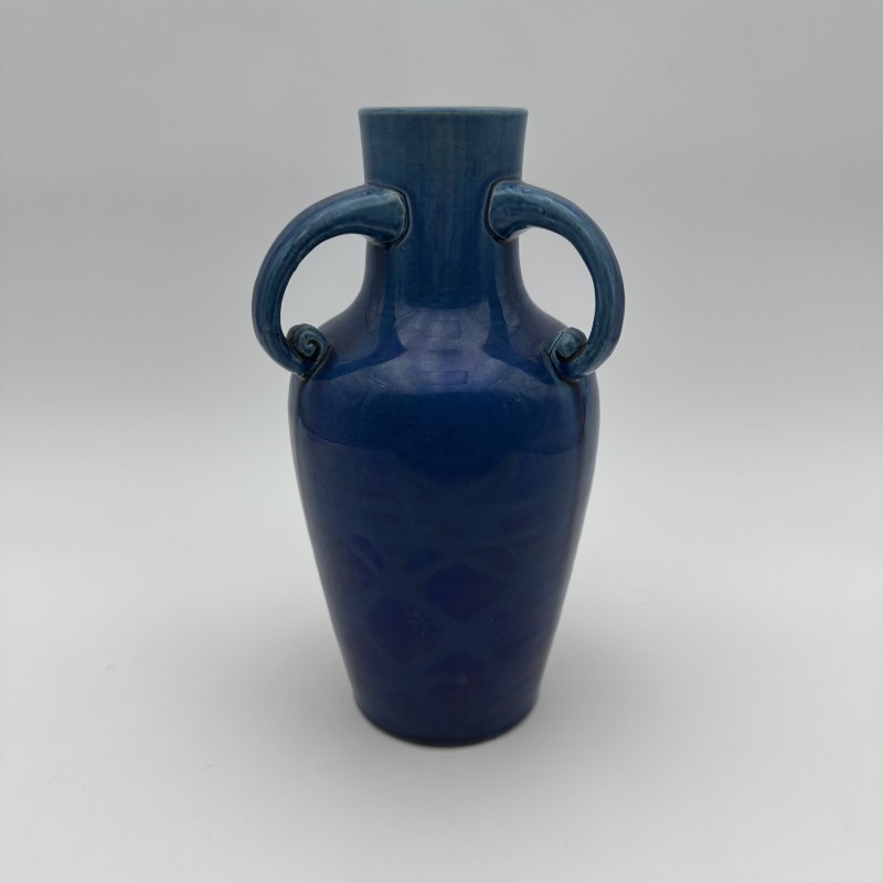Vase Art Déco Céramique Bleu Cobalt | Antiquité Années 30