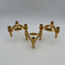Gold BMF Nagel Quist Modular Candle Holders | 1970s Design