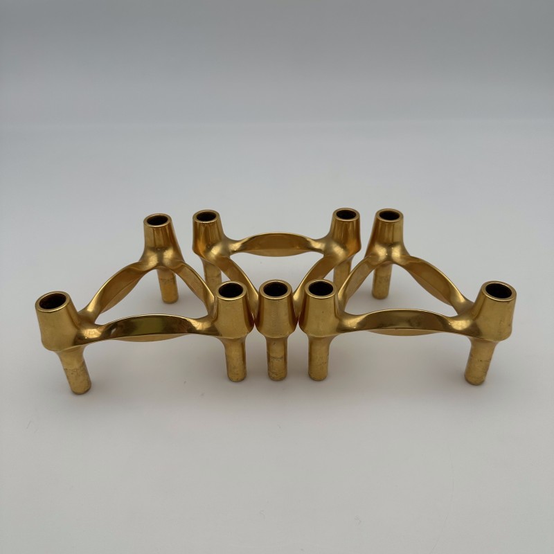 Gold BMF Nagel Quist Modular Candle Holders | 1970s Design