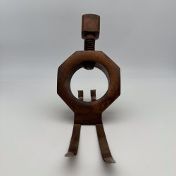Vintage Wooden Bottle Holder | Nut on Skis 1970s Barware