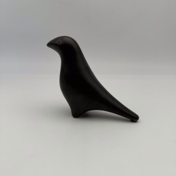Oiseau Céramique Noire Minimaliste | Style Jouve Années 50