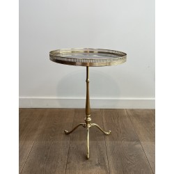 Brass & Eglomise Mirror Guéridon | Maison Jansen Circa 1940