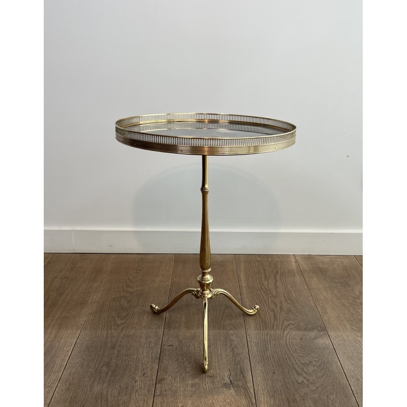 Brass & Eglomise Mirror Guéridon | Maison Jansen Circa 1940