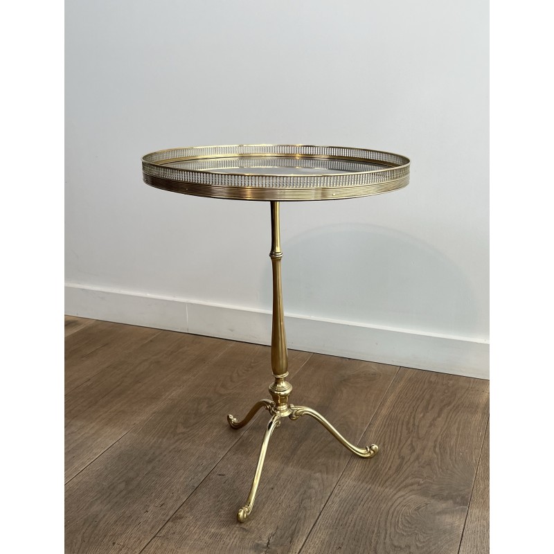 Brass & Eglomise Mirror Guéridon | Maison Jansen Circa 1940