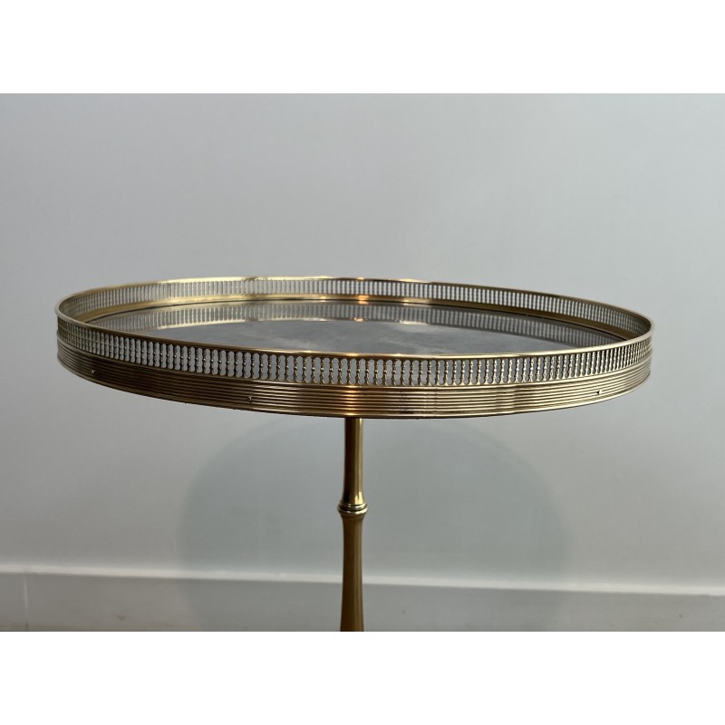 Brass & Eglomise Mirror Guéridon | Maison Jansen Circa 1940