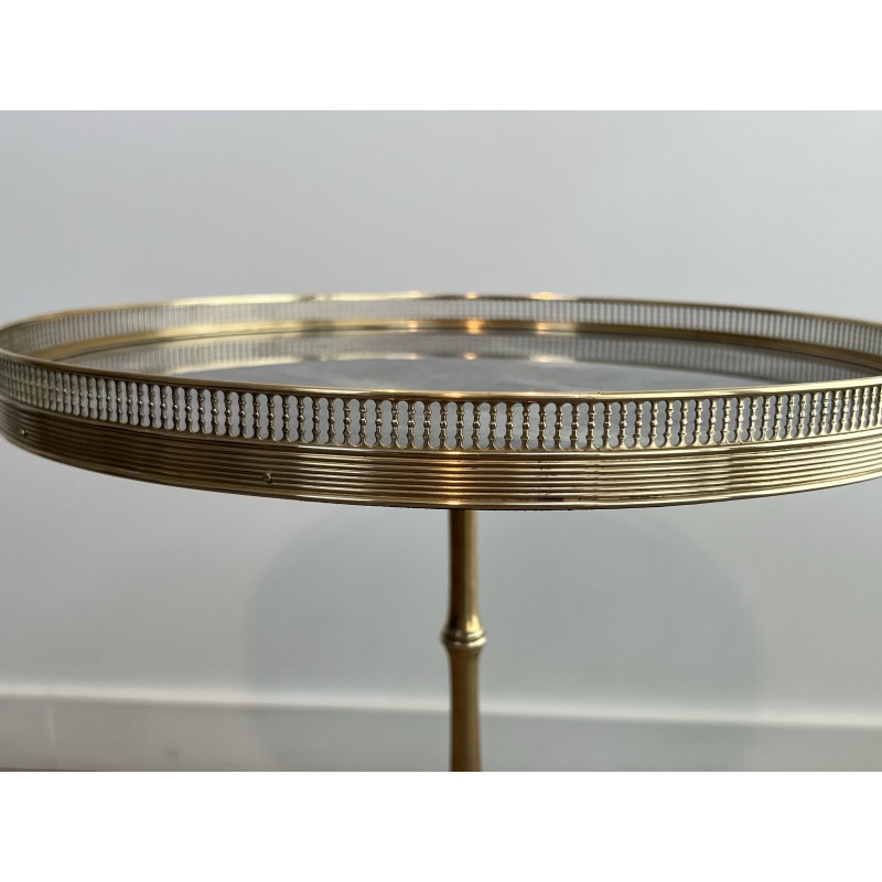 Brass & Eglomise Mirror Guéridon | Maison Jansen Circa 1940