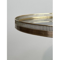 Guéridon Laiton & Miroir Églomisé | Maison Jansen Vers 1940