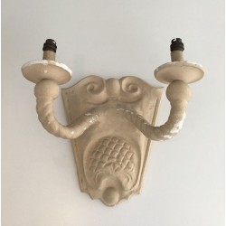 Paire d'Appliques en Plâtre