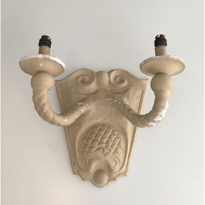 Pair of Plaster Wall Sconces
