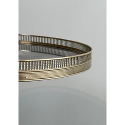Guéridon Laiton & Miroir Églomisé | Maison Jansen Vers 1940