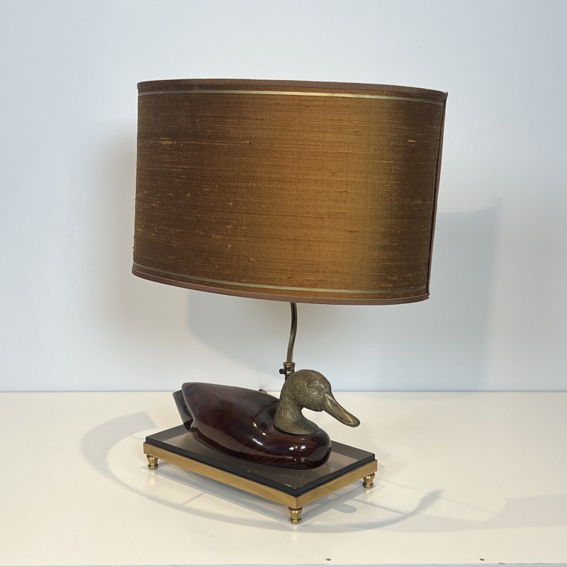 Duck Wood & Brass Lamp | De Stijl Edition 1970s