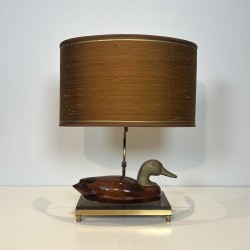 Duck Wood & Brass Lamp | De Stijl Edition 1970s