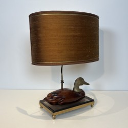 Duck Wood & Brass Lamp | De Stijl Edition 1970s
