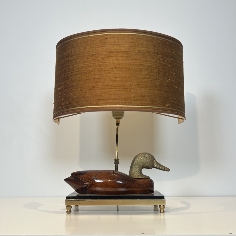 Duck Wood & Brass Lamp | De Stijl Edition 1970s