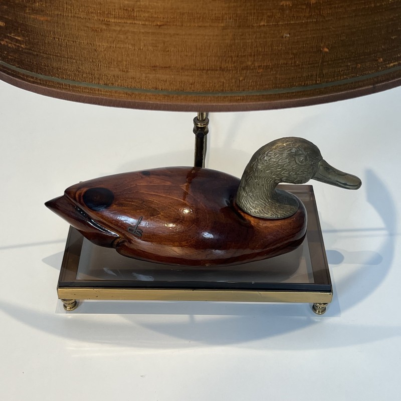 Duck Wood & Brass Lamp | De Stijl Edition 1970s