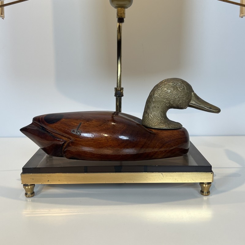 Duck Wood & Brass Lamp | De Stijl Edition 1970s
