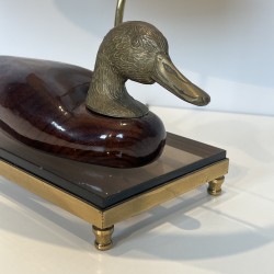 Duck Wood & Brass Lamp | De Stijl Edition 1970s