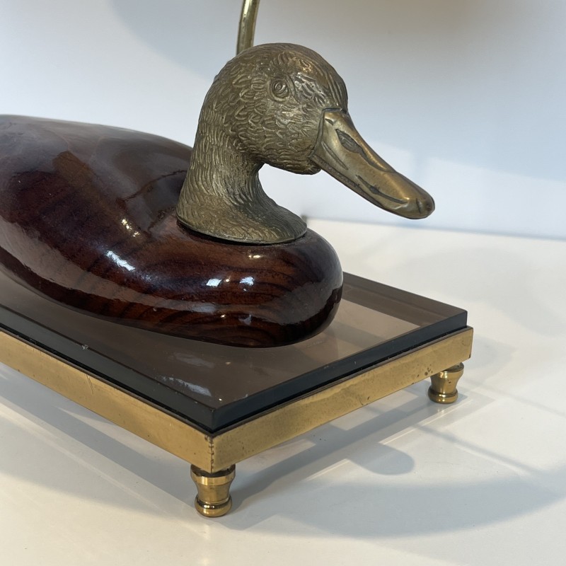 Duck Wood & Brass Lamp | De Stijl Edition 1970s