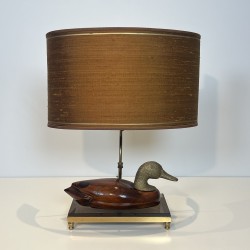 Duck Wood & Brass Lamp | De Stijl Edition 1970s