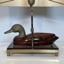 Duck Wood & Brass Lamp | De Stijl Edition 1970s