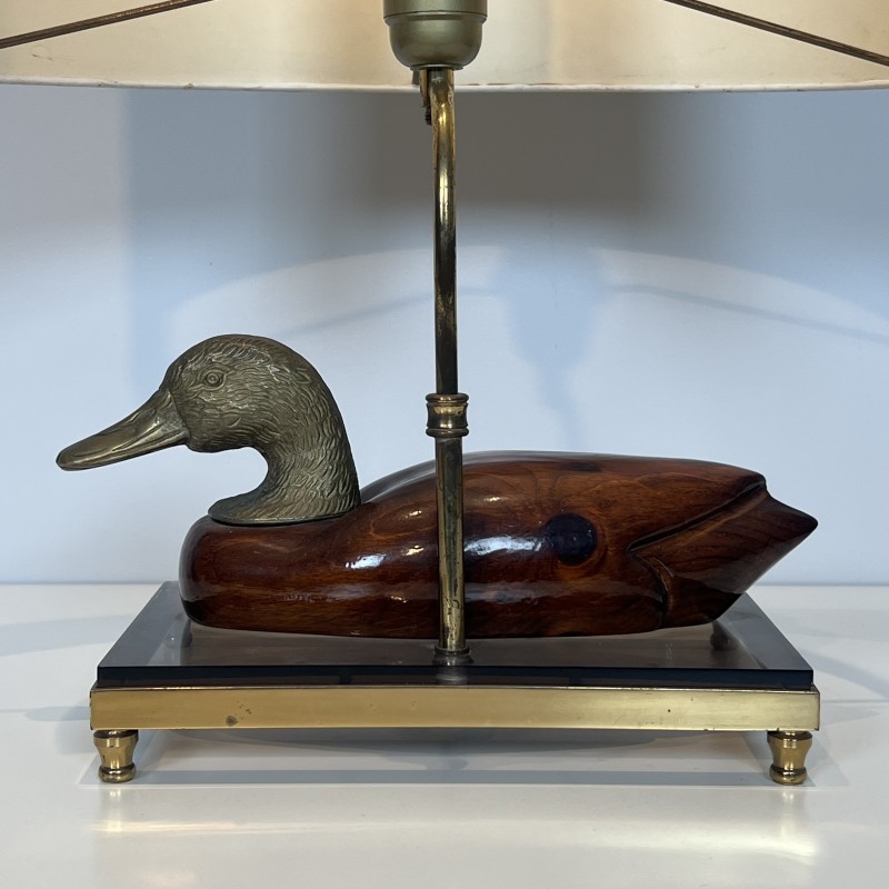 Duck Wood & Brass Lamp | De Stijl Edition 1970s