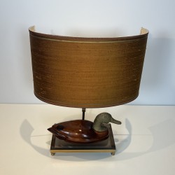 Duck Wood & Brass Lamp | De Stijl Edition 1970s