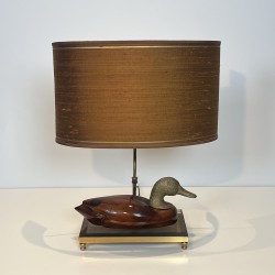 Duck Wood & Brass Lamp | De Stijl Edition 1970s