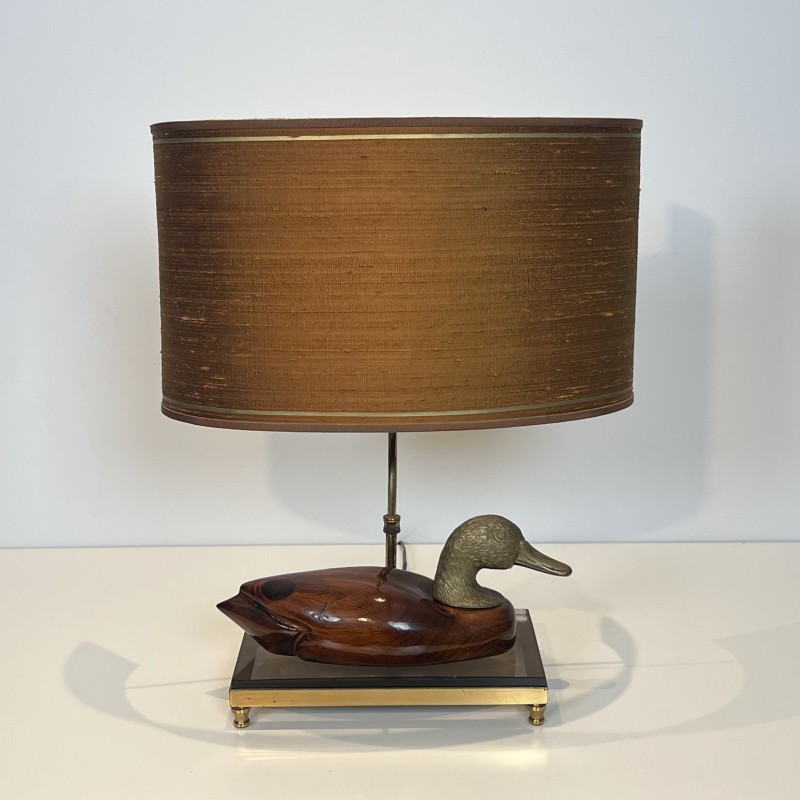 Duck Wood & Brass Lamp | De Stijl Edition 1970s