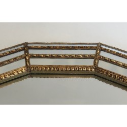 Miroir Octogonal Multi-Facettes Guirlandes Laiton | Années 70