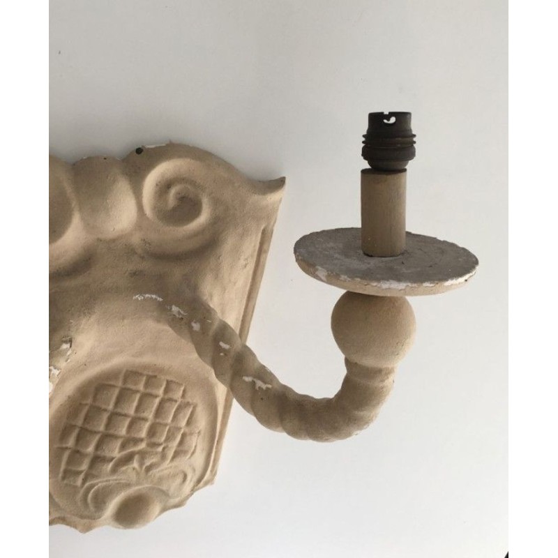 Paire d'Appliques en Plâtre