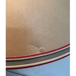 Lampe Tôle Peinte Rouge Chinoiseries | Boîte à Thé XXe Siècle