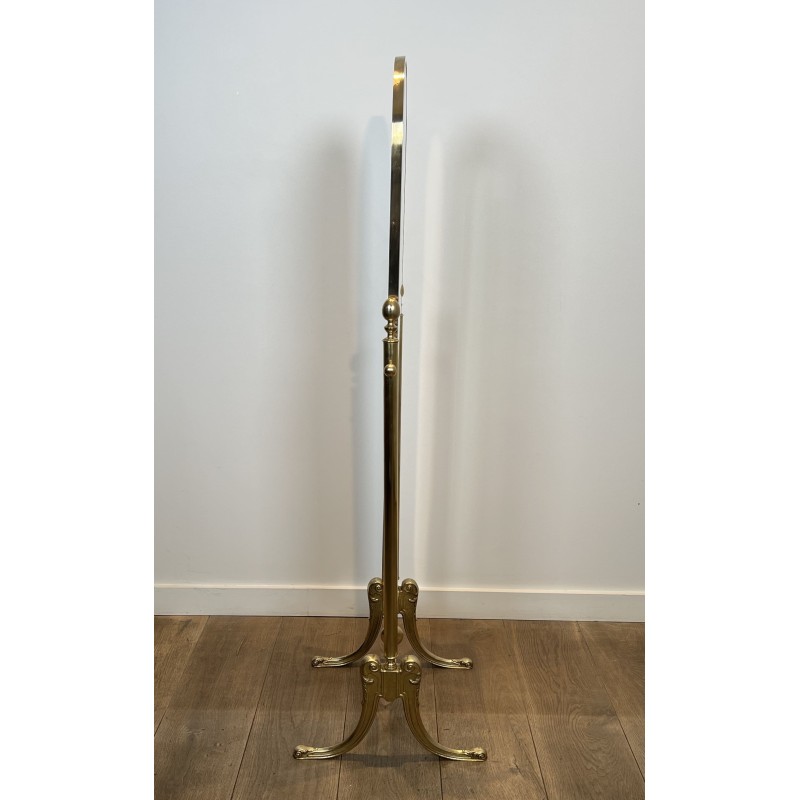 Brass Cheval Mirror Psyché | Vintage Neoclassical Standing Mirror