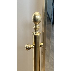 Brass Cheval Mirror Psyché | Vintage Neoclassical Standing Mirror