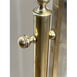 Brass Cheval Mirror Psyché | Vintage Neoclassical Standing Mirror