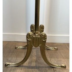 Brass Cheval Mirror Psyché | Vintage Neoclassical Standing Mirror