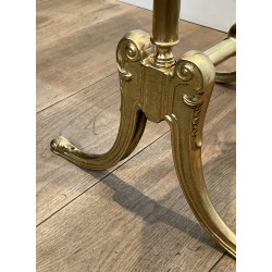 Brass Cheval Mirror Psyché | Vintage Neoclassical Standing Mirror