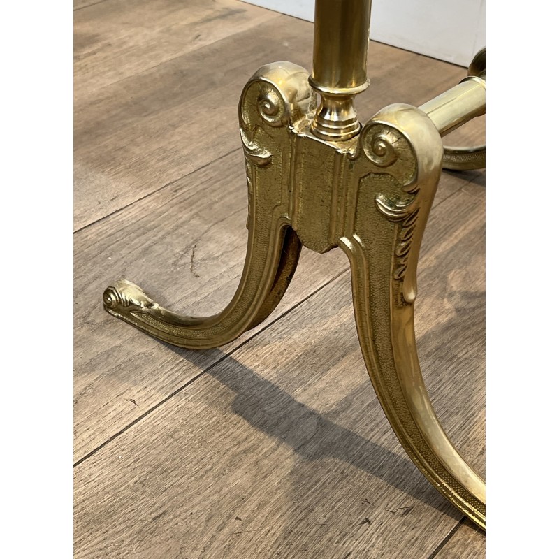 Brass Cheval Mirror Psyché | Vintage Neoclassical Standing Mirror