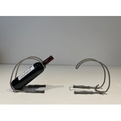 Silver-Plated Rope Bottle Holders | Maria Pergay Style 1970s